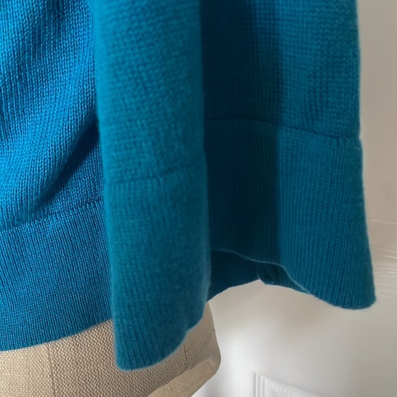 Fossil sweater crop cardigan buttons 3/4 sleeve teal cotton women’s size S - Picture 8 of 15